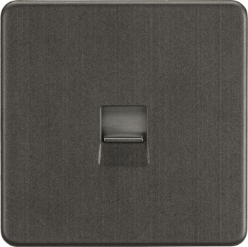 Knightsbridge Screwless Smoked Bronze Telephone Master Socket