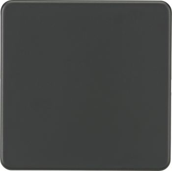 Knightsbridge Screwless Anthracite 1 Gang Blanking Plate