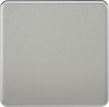 Knightsbridge Screwless Brushed Chrome 1G Blanking Plate