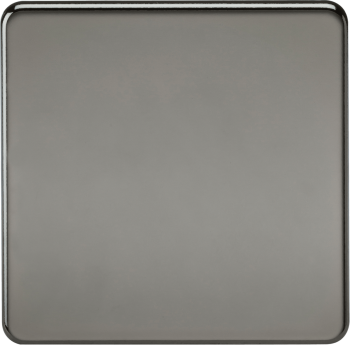 Knightsbridge Screwless Black Nickel 1G Blanking Plate