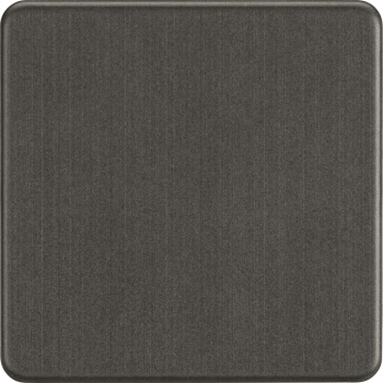 Knightsbridge Screwless Smoked Bronze 1 Gang Blanking Plate