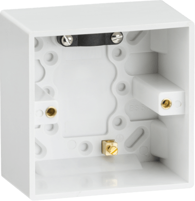 Knightsbridge Single 47mm Pattress Box with Earth Terminal