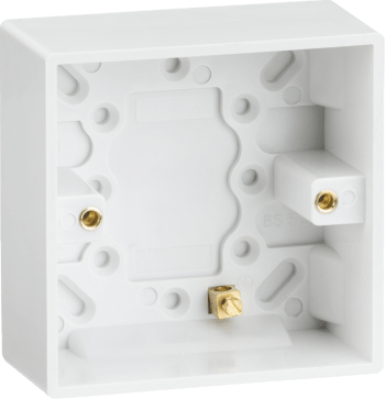 Knightsbridge Single 35mm Pattress Box with Earth Terminal