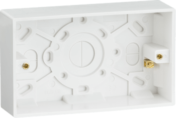 Knightsbridge Double 35mm Pattress Box with Earth Terminal