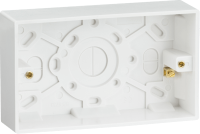 Knightsbridge Double 35mm Pattress Box with Earth Terminal