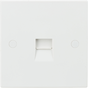 Knightsbridge White Square Edge Telephone Master Socket