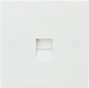 Knightsbridge White Square Edge Telephone Extension Socket