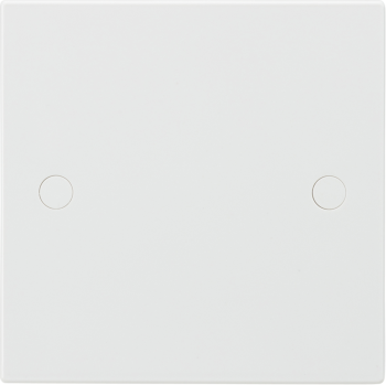Knightsbridge White Square Edge Single Blanking Plate