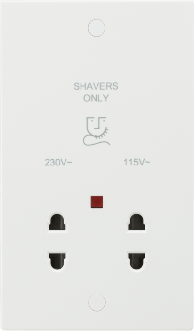 Knightsbridge 115/230V Dual Voltage Shaver Socket with Neon