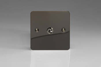 Varilight Ultraflat Iridium Black 1-Gang 10A 1- or 2-Way Toggle Switch