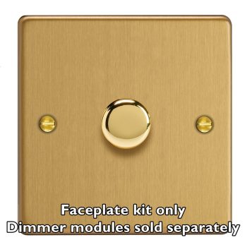 Varilight Essential Brushed Brass 1-Gang Matrix Kit For Rotary Dimmers