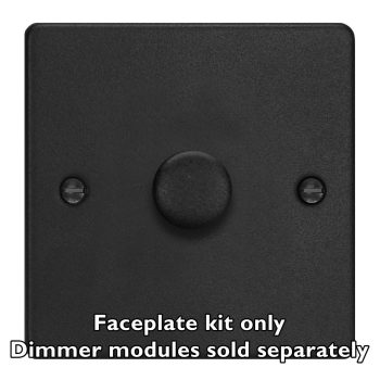 Varilight Essential Matt Black 1-Gang Matrix Kit For Rotary Dimmers