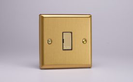 Varilight Classic Brushed Brass 13A Unswitched Fused Spur