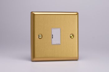 Varilight Classic Brushed Brass 13A Unswitched Fused Spur