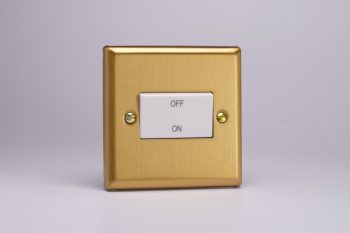 Varilight Classic Brushed Brass 10A Fan Isolating Switch (3 Pole)