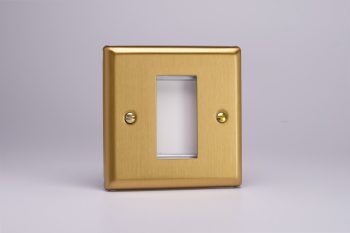 Varilight Classic Brushed Brass DataGrid Plate (1 Grid Space)