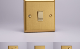 Varilight Classic Brushed Brass Switches & Sockets - Full Range