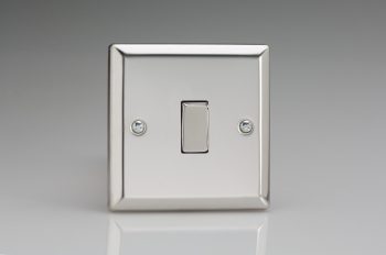 Varilight Classic Mirror Chrome 1-Gang 10A 1-or 2-Way Rocker Switch
