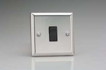 Varilight Classic Mirror Chrome 1-Gang 20A Double Pole Rocker Switch