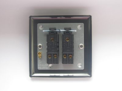 Varilight Classic Mirror Chrome 2 Gang 10 Amp 1- or 2-Way Rocker Switch with White Inserts - Image 2