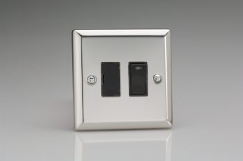 Varilight Classic Mirror Chrome 13 Amp Switched Fused Spur + Neon