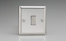 Varilight Classic Mirror Chrome 1-Gang 10A Intermediate Rocker Switch