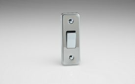 Varilight Classic Mirror Chrome 1-Gang 10A 1- or 2-Way Rocker Architrave Switch