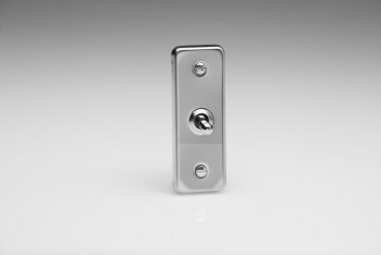 Varilight Classic Mirror Chrome 1-Gang 10A 1- or 2-Way Toggle Architrave Switch