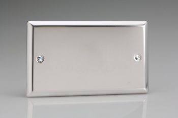 Varilight Classic Mirror Chrome Double Blank Plate