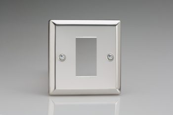 Varilight Mirror Chrome  DataGrid Plate (1 Grid Space) Faceplate