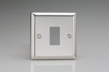 Varilight Classic Mirror Chrome 1-Gang PowerGrid Plate including Yoke (Single Plate)