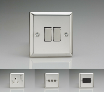 Varilight Classic Mirror Chrome Switches & Sockets - Full Range
