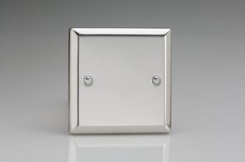 Varilight Classic Mirror Chrome Single Blank Plate
