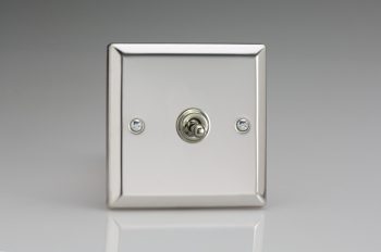Varilight Classic Mirror Chrome 1-Gang 10A 1- or 2-Way Toggle Switch