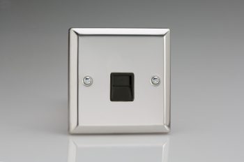 Varilight Classic Mirror Chrome 1- Gang Telephone Master Socket