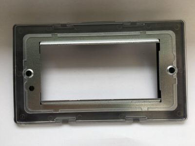 Varilight Jet Black DataGrid Twin Plate (4 Grid Spaces) Faceplate - Image 2