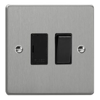 Varilight Essential Brushed Steel 13A Switched Fused Spur