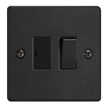 Varilight Essential Matt Black 13A Switched Fused Spur