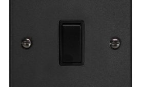 Varilight Essential Matt Black 1-Gang 10A Intermediate Rocker Switch