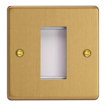 Varilight Essential Brushed Brass DataGrid Plate (1 Grid Space)