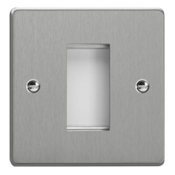 Varilight Essential Brushed Steel DataGrid Plate (1 Grid Space)