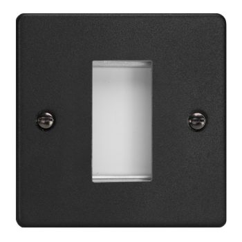 Varilight Essential Matt Black DataGrid Plate (1 Grid Space)