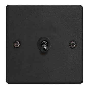 Varilight Essential Matt Black 1-Gang 10A Intermediate Toggle Switch