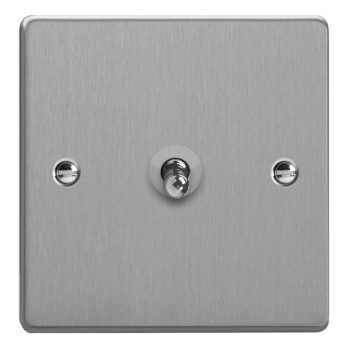 Varilight Essential Brushed Steel 1-Gang 10A Intermediate Toggle Switch
