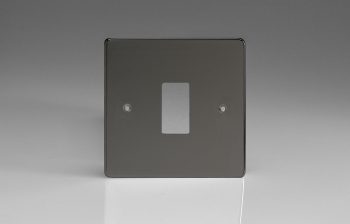 Varilight Iridium Black 1-Gang Grid Plate (Single Plate) Faceplate