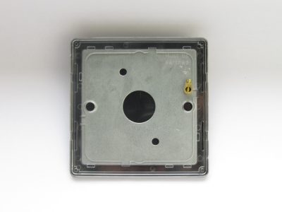 Varilight Flat Plate Screwless Brushed Brass Single Blank Plate - Image 2