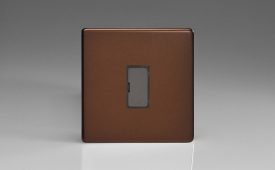 Varilight Flat Plate Screwless Mocha 13A Unswitched Fused Spur with Metal Inserts