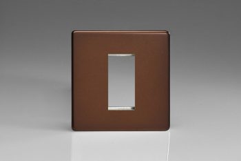 Varilight Flat Plate Screwless Mocha DataGrid Plate (1 Grid Space)