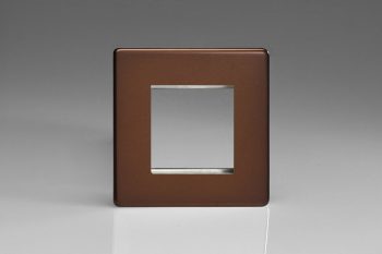 Varilight Flat Plate Screwless Mocha DataGrid Plate (2 Grid Spaces)