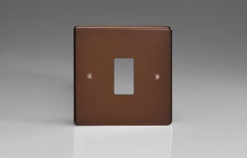 Varilight Screwless Mocha 1-Gang Grid Plate (Single Plate)